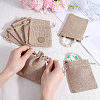 Polyester Imitation Burlap Packing Pouches Drawstring Bags ABAG-BBC0001-02A-01-3