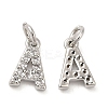 Brass Micro Pave Grade AAA Cubic Zirconia Charms ZIRC-P067-11P-A-NR-2