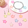 84Pcs 7 Colors Luminous Transparent Resin Pendants RESI-SZ0003-26-5