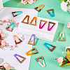 16Pcs 8 Colors Resin & Wood Pendants RESI-TA0003-73-8