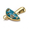 Autumn Theme Real 18K Gold Plated Brass Micro Pave Cubic Zirconia Pendants ZIRC-L100-019A-G-3