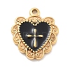 304 Stainless Steel Enamel Pendants STAS-M092-12G-2