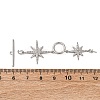 Brass Micro Pave Clear Cubic Zirconia Toggle Clasps KK-A223-36P-4