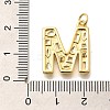 Brass Micro Pave Clear Cubic Zirconia Pendants KK-G521-01G-M-3