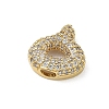 Brass Micro Pave Clear Cubic Zirconia Pendants KK-A300-02G-3
