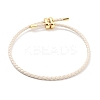 Braided Round Imitation Leather Bracelets Making BJEW-H610-03G-08-1