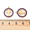 Ion Plating(IP) 304 Stainless Steel Enamel Pendants STAS-Z078-25G-3