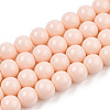 Opaque Solid Color Glass Beads Strands GLAA-T032-P8mm-09-1