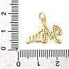 Brass Pave Clear Cubic Zirconia Pendants KK-G554-19G-3
