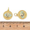 Brass Micro Pave Clear Cubic Zirconia Pendants CU-T001-04G-3
