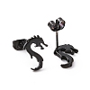 304 Stainless Steel Tiny Dragon Stud Earrings for Men Women LS-EJEW-G318-09EB-2
