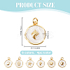 24Pcs 6 Styles Ocean Theme Brass Enamel Pendants KK-DR0001-48-2
