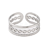 Non-Tarnish 304 Stainless Steel Open Cuff Ring STAS-S125-10P-3