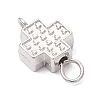 Alloy Cross Connector Charms PALLOY-JF04057-4
