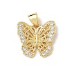 Brass Micro Pave Cubic Zirconia Charms KK-Q068-09D-G-1