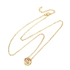 Brass Pave Cubic Zirconia Birth Stone Constellation Pendant Cable Chain Necklaces NJEW-D334-01G-08-4