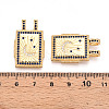 Brass Micro Pave Cubic Zirconia Pendants KK-U055-06A-01-3