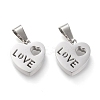 Non-Tarnish Valentine's Day 304 Stainless Steel Charms LS-STAS-F253-10P-1