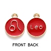 Alloy Enamel Pendants ENAM-SZ0001-28B-G-2