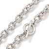 Twist Oval Brass Cable Chain Necklaces for Women NJEW-G084-05P-2