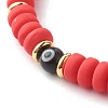 Handmade Polymer Clay Beads Stretch Bracelets Sets BJEW-JB06559-12