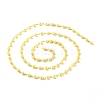 Handmade Resin Stripe Pattern Round Beads Link Chains AJEW-JB01008-02-1