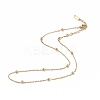 Ion Plating(IP) 304 Stainless Steel Satellite Chain Necklace for Men Women NJEW-K245-011A-1