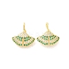 Brass Micro Pave Cubic Zirconia Peg Bails Pendants KK-Z073-33G-1