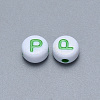 Craft Acrylic Horizontal Hole Letter Beads SACR-S201-11P-2