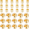 400Pcs 2 Styles Brass Crimp Beads Covers KK-BBC0023-39-1