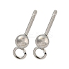 304 Stainless Steel Stud Earring Findings STAS-O004-10A-P-1