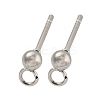 Non-Tarnish 304 Stainless Steel Stud Earring Findings STAS-O004-10A-P-1