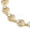 Brass Micro Pave Cubic Zirconia Link Bracelets for Women BJEW-U013-01G-05-2