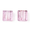 Handmade Silver Foil Lampwork Beads FOIL-S006-12x12mm-02-2