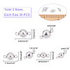 902Pcs 3 Style 304 Stainless Steel Links Connectors STAS-UN0026-93-5