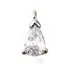 Brass Micro Pave Cubic Zirconia Pendants KK-D356-08D-P-1