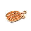 Thanksgiving Day Golden Tone Alloy Enamel Pendants ENAM-M002-01C-G-2