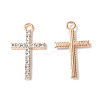 Alloy Crystal Rhinestone Pendants PALLOY-F288-03KCG-1