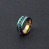 304 Stainless Steel Rotatable Chain Finger Rings for Men FS-WG60CA3-35-1