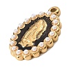 Religion 304 Stainless Steel with Imitation Pearl Pendants SA-B002-02G-2