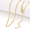 Round Brass Curb Chain Necklaces for Women NJEW-G084-18LG-1