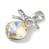 Brass Micro Pave Cubic Zirconia Charms KK-P283-23P-2