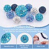 100Pcs 5 Colors Polymer Clay Pave Rhinestone Beads RB-OC0001-10A-4