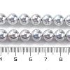 UV Plating Pearlized Glass Pearl Beads Strands GLAA-F128-01B-T12-2
