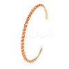 Twisted Brass Enamel Cuff Bangle BJEW-T020-02B-NF-3