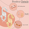 4Pcs 2 Colors Sterling Silver S-Hook Clasps with 925 Stamp FIND-BC0005-14B-4