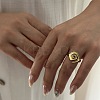 304 Stainless Steel Cuff Open Rings for Women SA-CBABC0E-02G-1