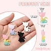 20Pcs 4 Colors Resin Pendants RESI-YW0004-14-2