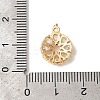 Brass Micro Pave Clear Cubic Zirconia Pendants KK-M294-26G-3