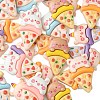 30Pcs 5 Styles Opaque Resin Imitation Animal Pizza Cabochons RESI-CJ0003-67-9